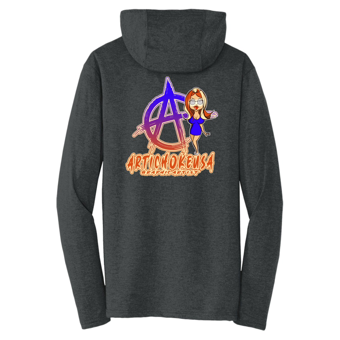 ArtichokeUSA Character and Font Design. Let’s Create Your Own Design Today. Blue Girl. Triblend T-Shirt Hoodie