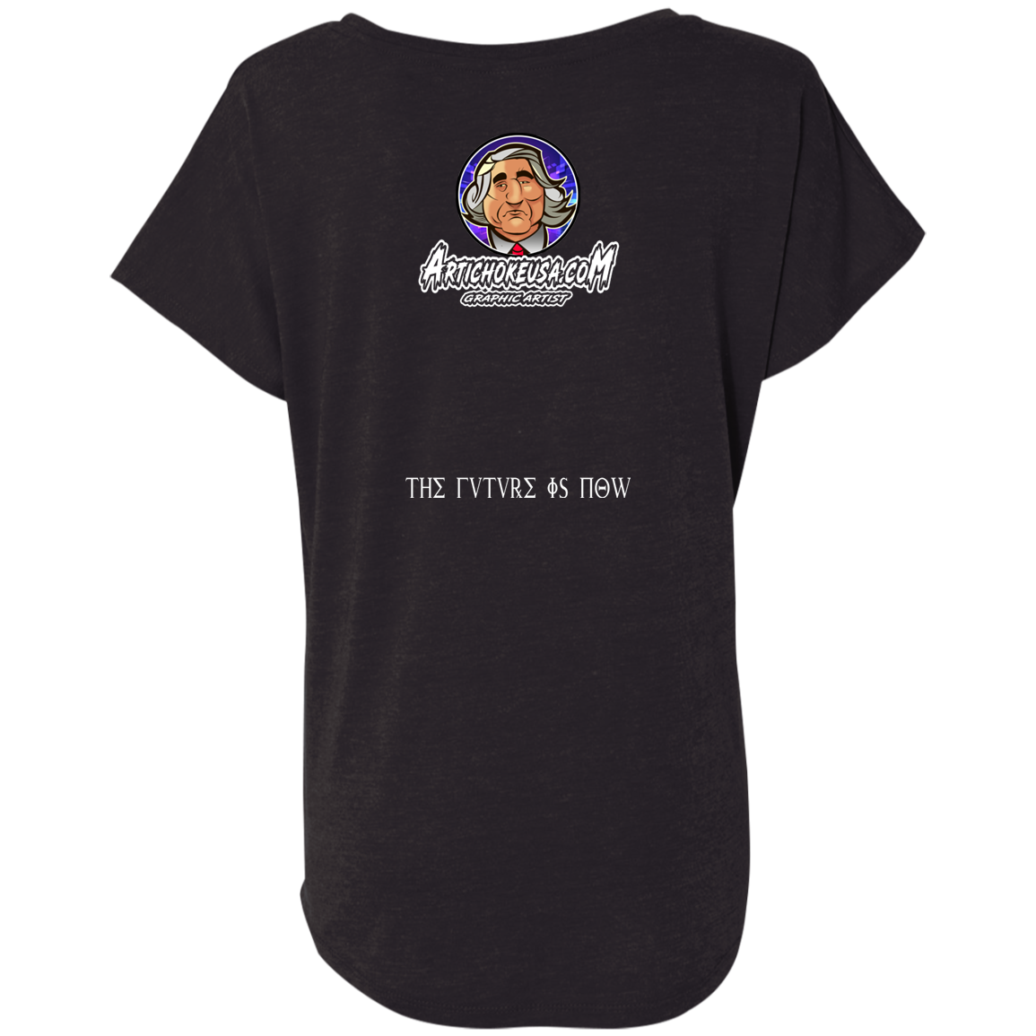 ArtichokeUSA Custom Design. Michio Kaku Fan Art. Ladies' Triblend Dolman Sleeve