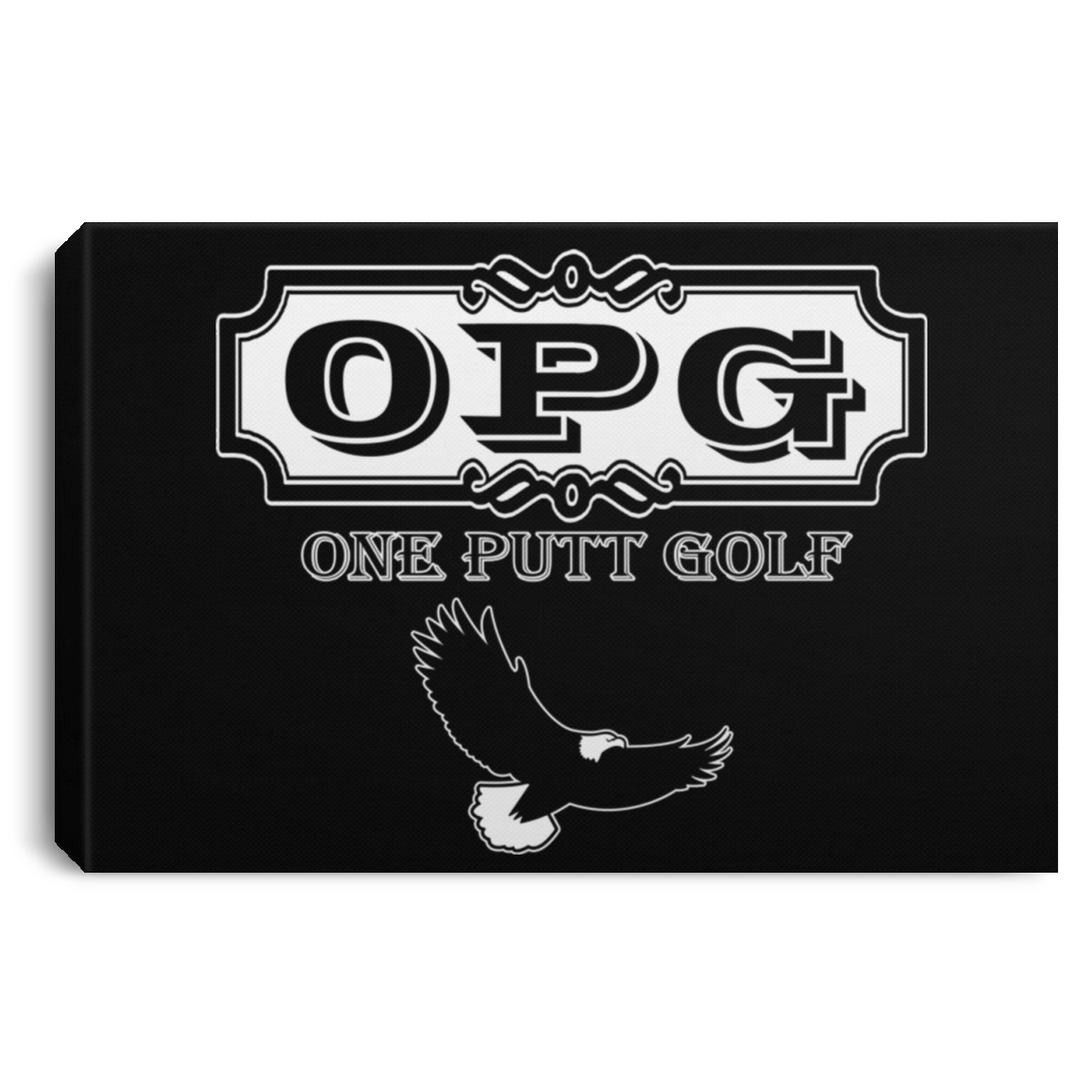 OPG Custom Design #0. OPG - One Putt Golf. Front and Back Design. Landscape Canvas .75in Frame