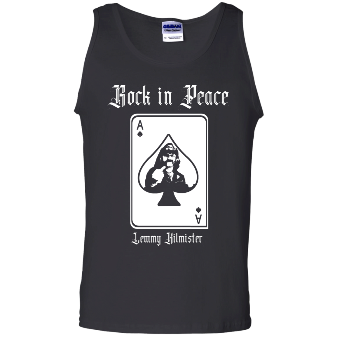 ArtichokeUSA Custom Design. Lemmy Kilmister "Ace of Spades" Tribute Fan Art Version 2 of 2. 100% Cotton Tank Top