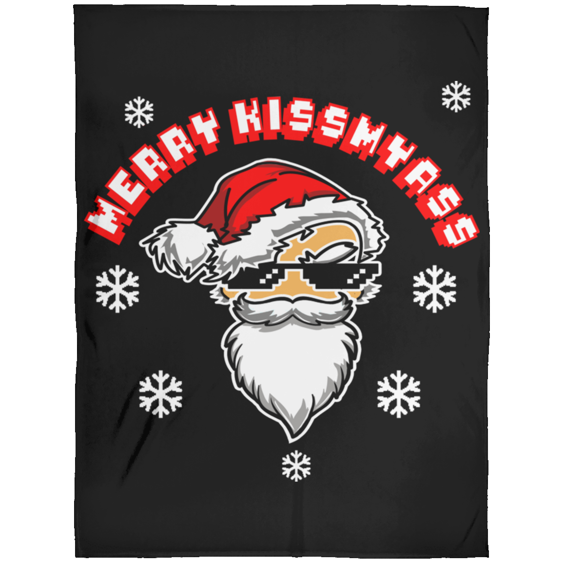 ArtichokeUSA Custom Design. Merry Kiss My Ass. Fleece Blanket 60x80