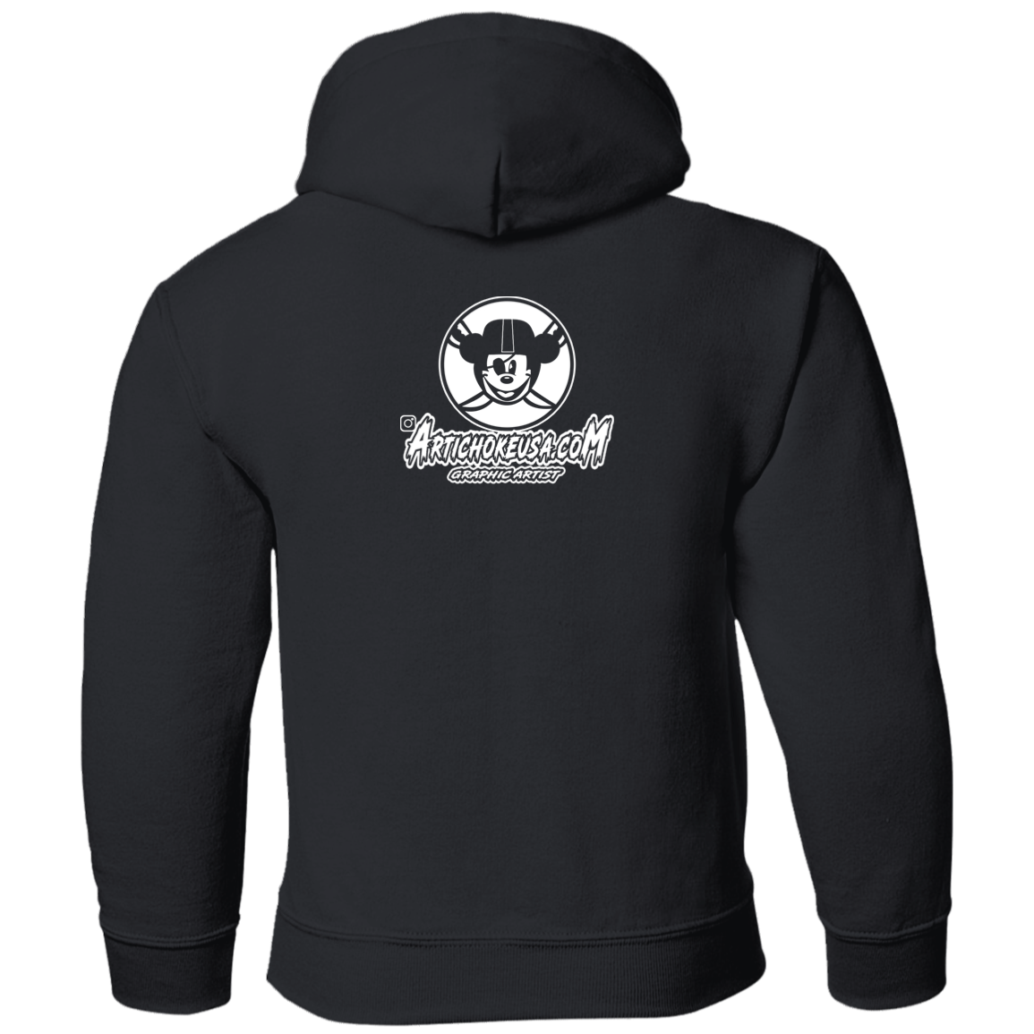 ArtichokeUSA Custom Design. Las Vegas Raiders & Mickey Mouse Mash Up. Fan Art. Parody. Youth Pullover Hoodie