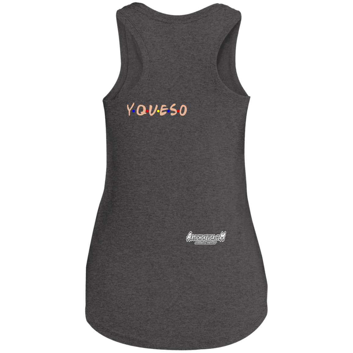 ArtichokeUSA Custom Design. FRIJOLE (CON QUESO). Ladies' Tri Racerback Tank