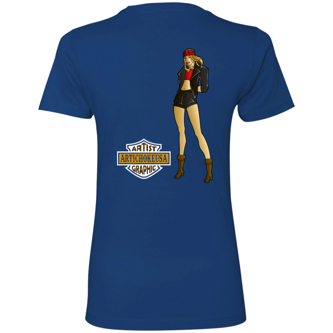 ArtichokeUSA Custom Design. Façade: (Noun) A false appearance that makes someone or something seem more pleasant or better than they really are. Ladies' Boyfriend T-Shirt