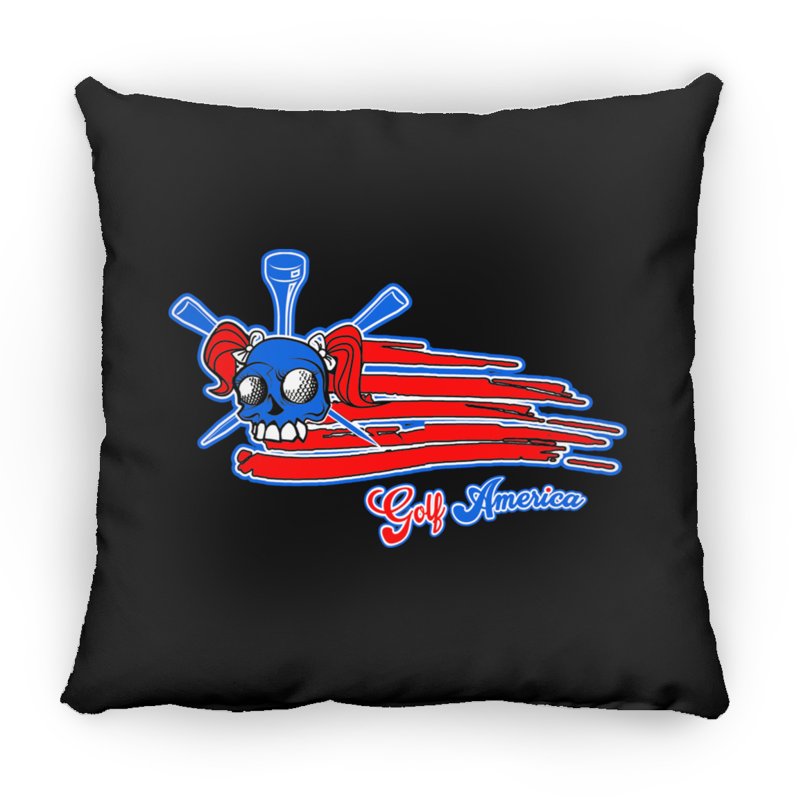 OPG Custom Design #12. Golf America. Female Edition. Square Pillow 18x18