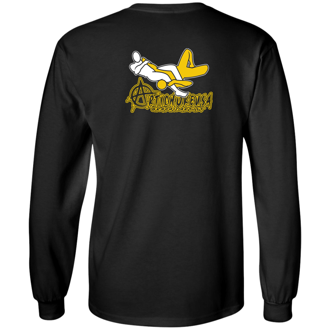 ArtichokeUSA Custom Design #54. Artichoke USArmbar. US Army Parody. 100% Cotton Long Sleeve T-Shirt
