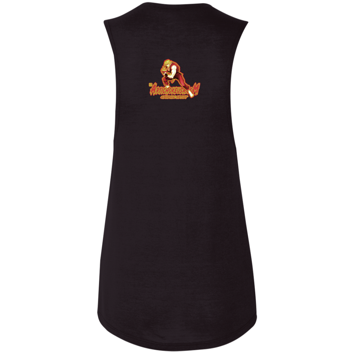 ArtichokeUSA Custom Design. Pho Ken Artichoke. Street Fighter Parody. Gaming. Ladies' Flowy Muscle Tank