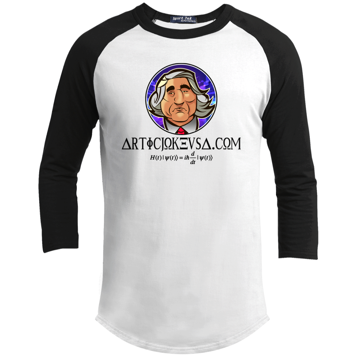 ArtichokeUSA Custom Design. Michio Kaku Fan Art. Youth 3/4 Raglan Sleeve Shirt