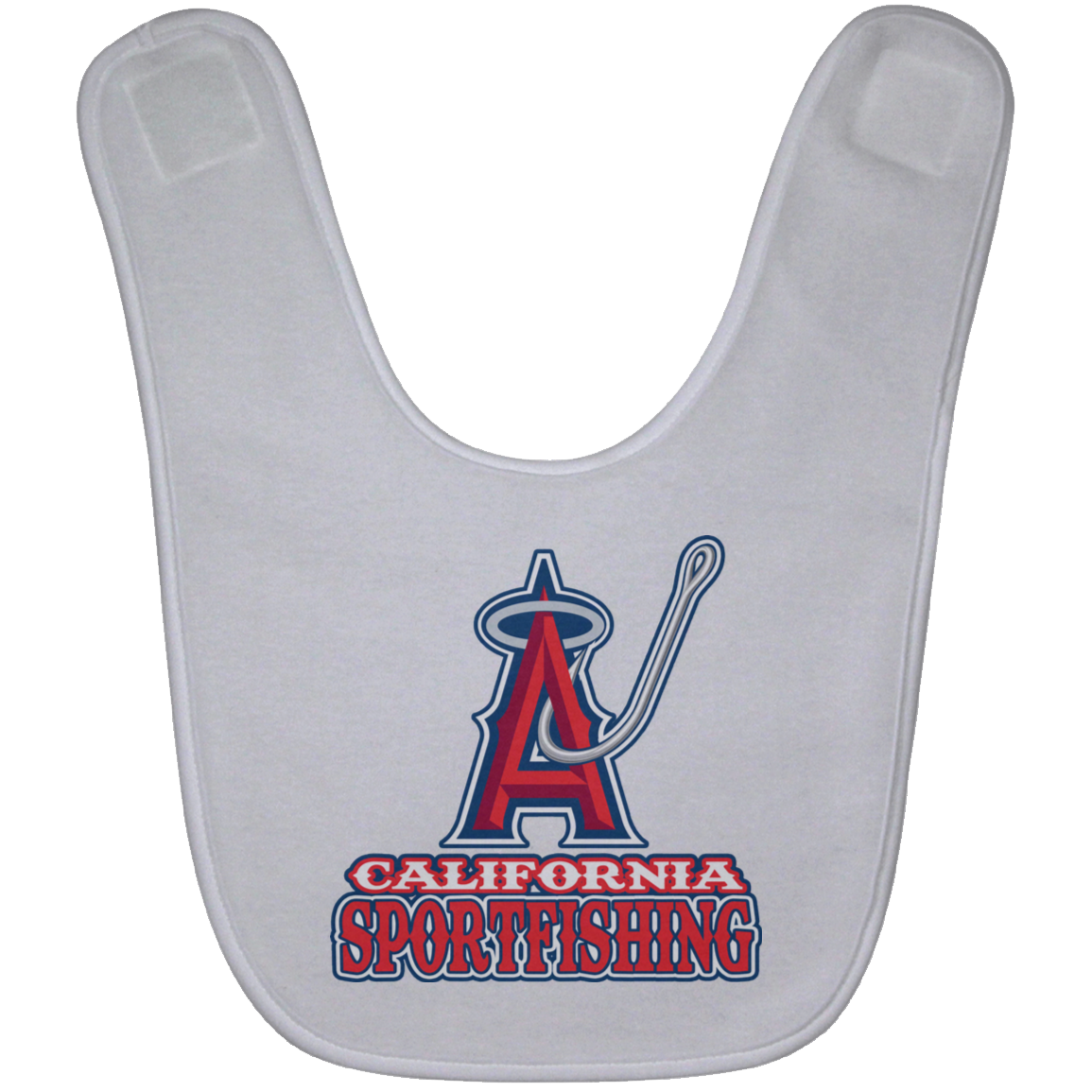 ArtichokeUSA Custom Design #4. California Anglers.California Sportsfishing. Angels of Anaheim from Orange County in California Parody. Baby Bib