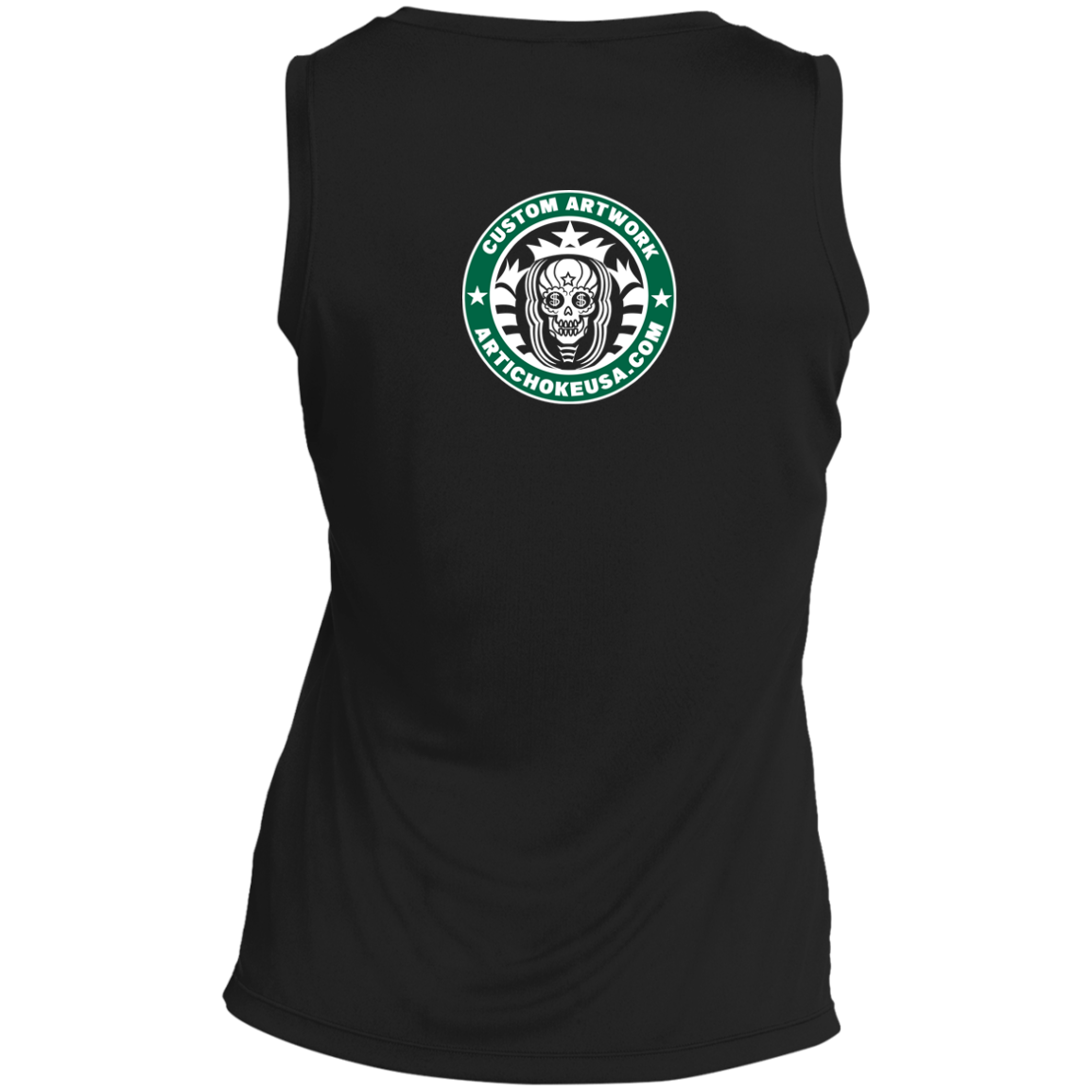 ArtichokeUSA Custom Design. Money Can't Buy Happiness But It Can Buy You Coffee. Ladies' Sleeveless V-Neck