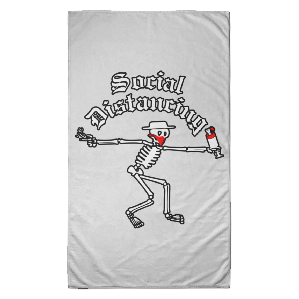 ArtichokeUSA Custom Design. Social Distancing. Social Distortion Parody. Towel - 35x60