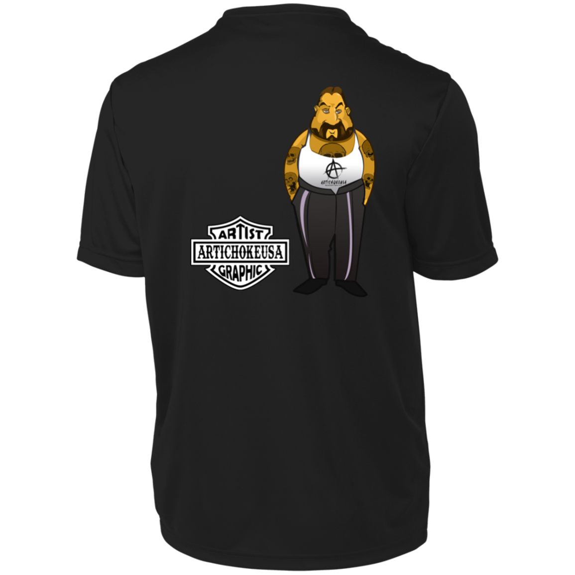 ArtichokeUSA Custom Design. Façade: (Noun) A false appearance that makes someone or something seem more pleasant or better than they really are. Men's Moisture-Wicking Tee