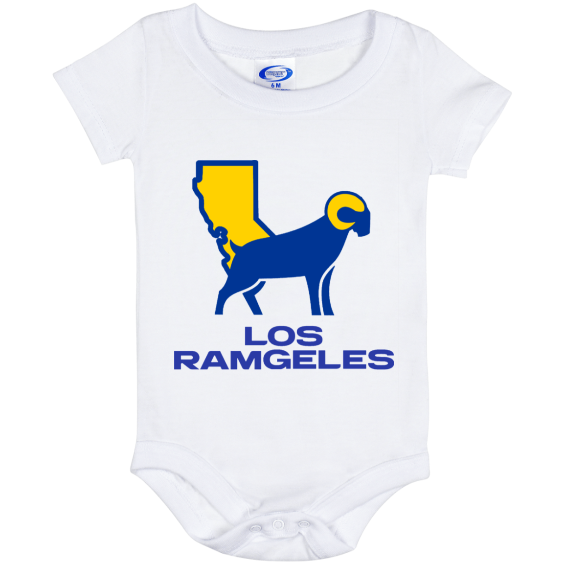 ArtichokeUSA Custom Design. Los Ramgeles. Fan Art. Baby Onesie 6 Month