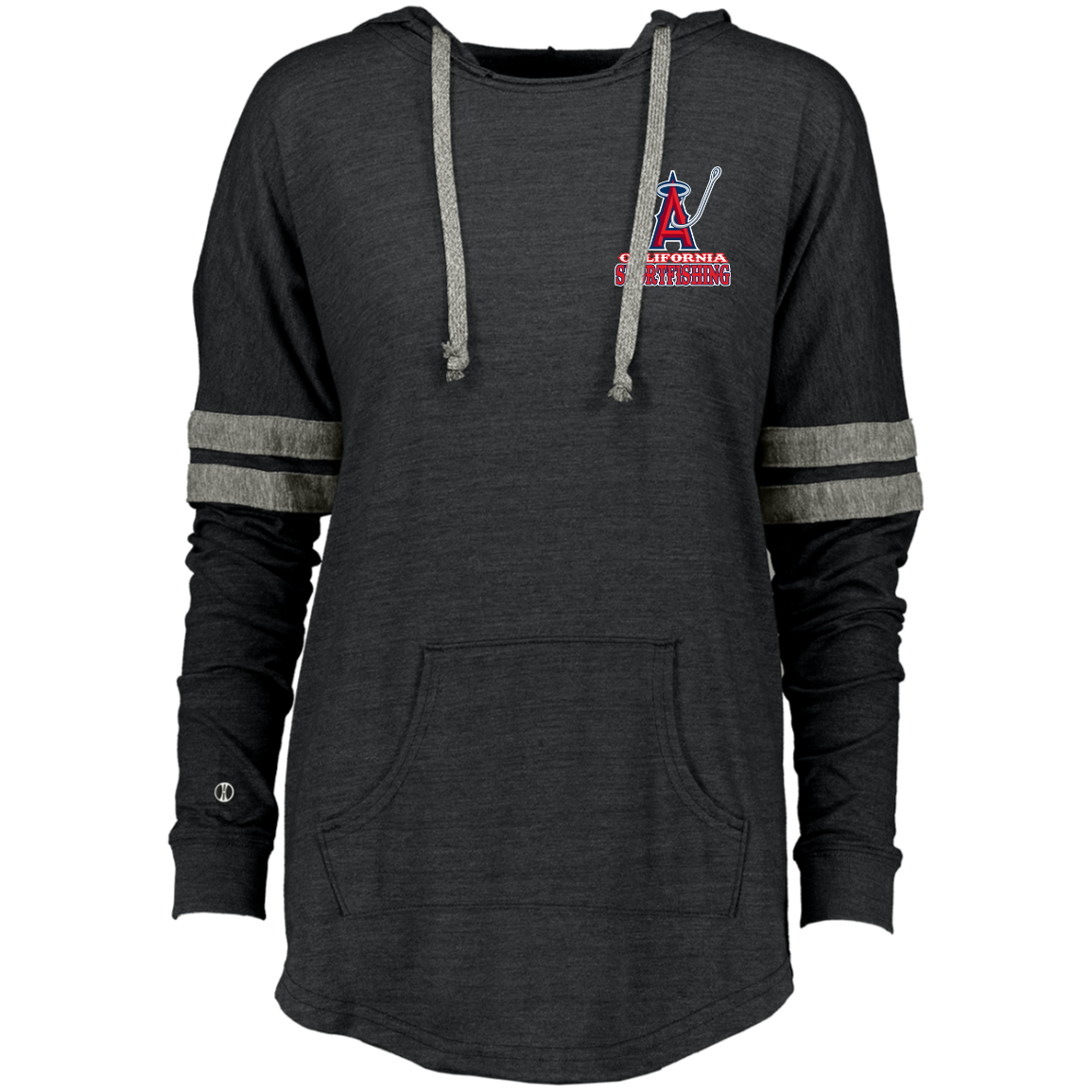 ArtichokeUSA Custom Design. Anglers. Southern California Sports Fishing. Los Angeles Angels Parody. Ladies Hooded Low Key Pullover