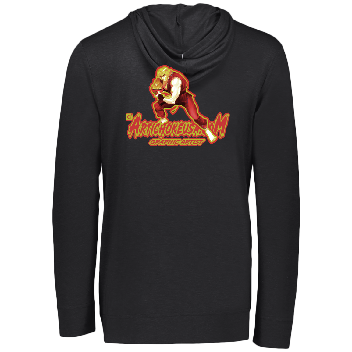 ArtichokeUSA Custom Design. Pho Ken Artichoke. Street Fighter Parody. Gaming. Eco Triblend T-Shirt Hoodie