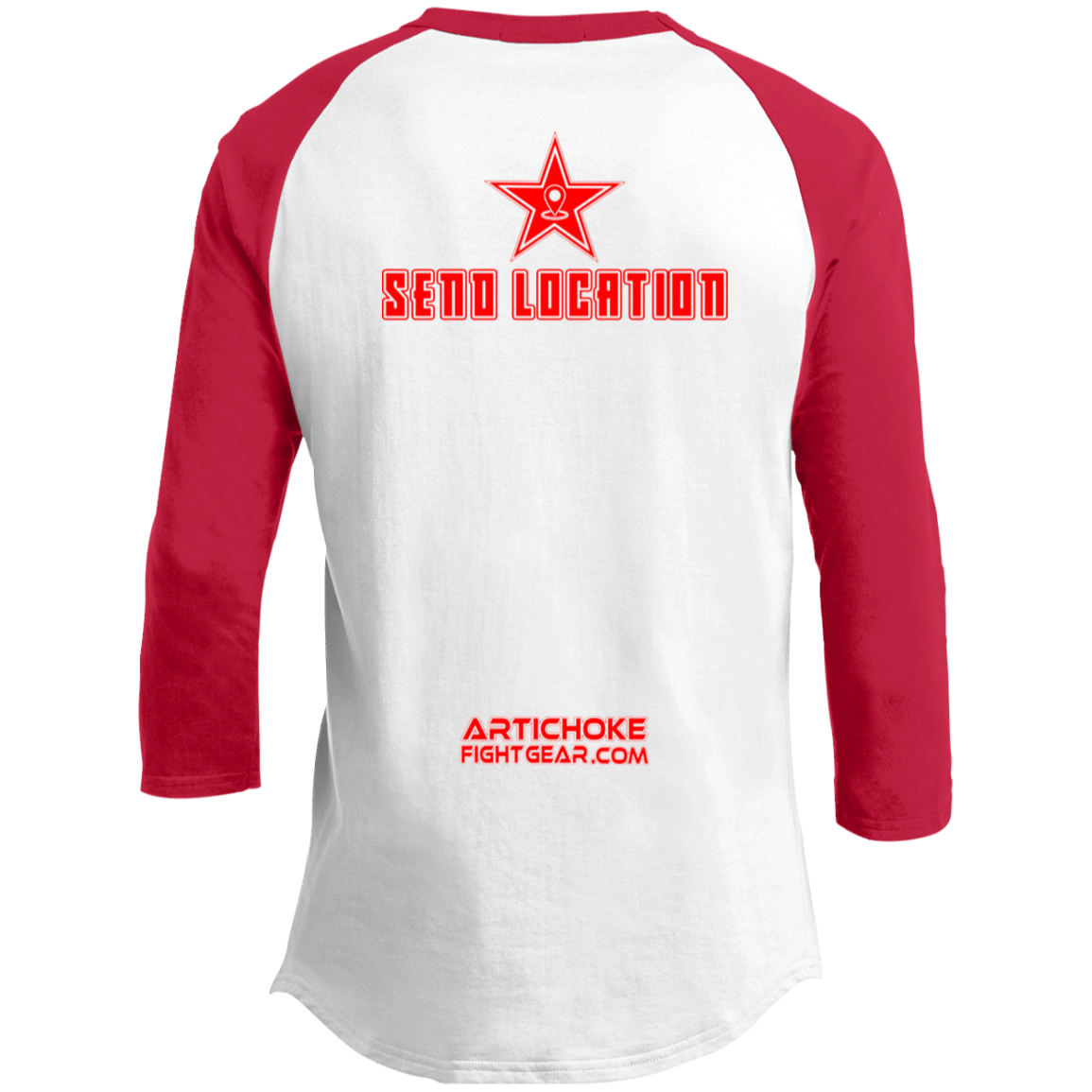 Artichoke Fight Gear Custom Design #17. SEND LOCATION. 3/4 Raglan Sleeve Shirt
