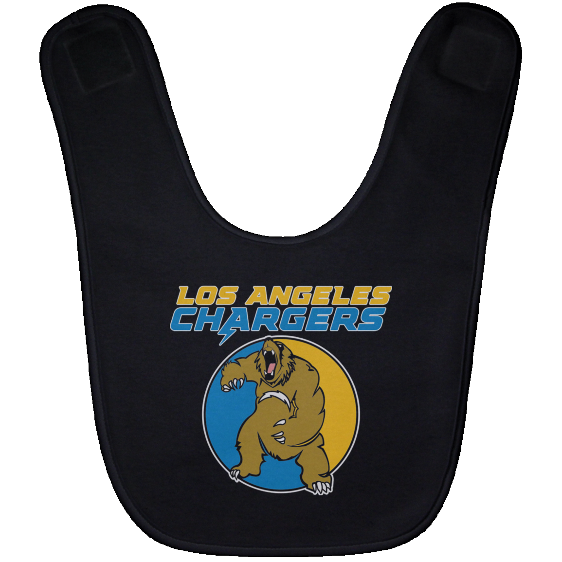 ArtichokeUSA Custom Design. Los Angeles Chargers Fan Art. Baby Bib
