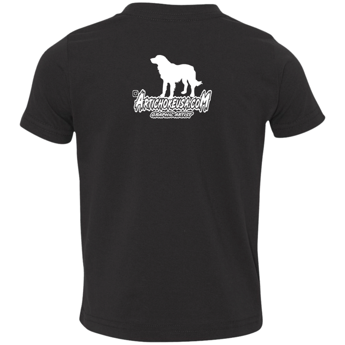 ArtichokeUSA Custom Design. Ruffing the Passer. Golden Lab Edition. Toddler Jersey T-Shirt