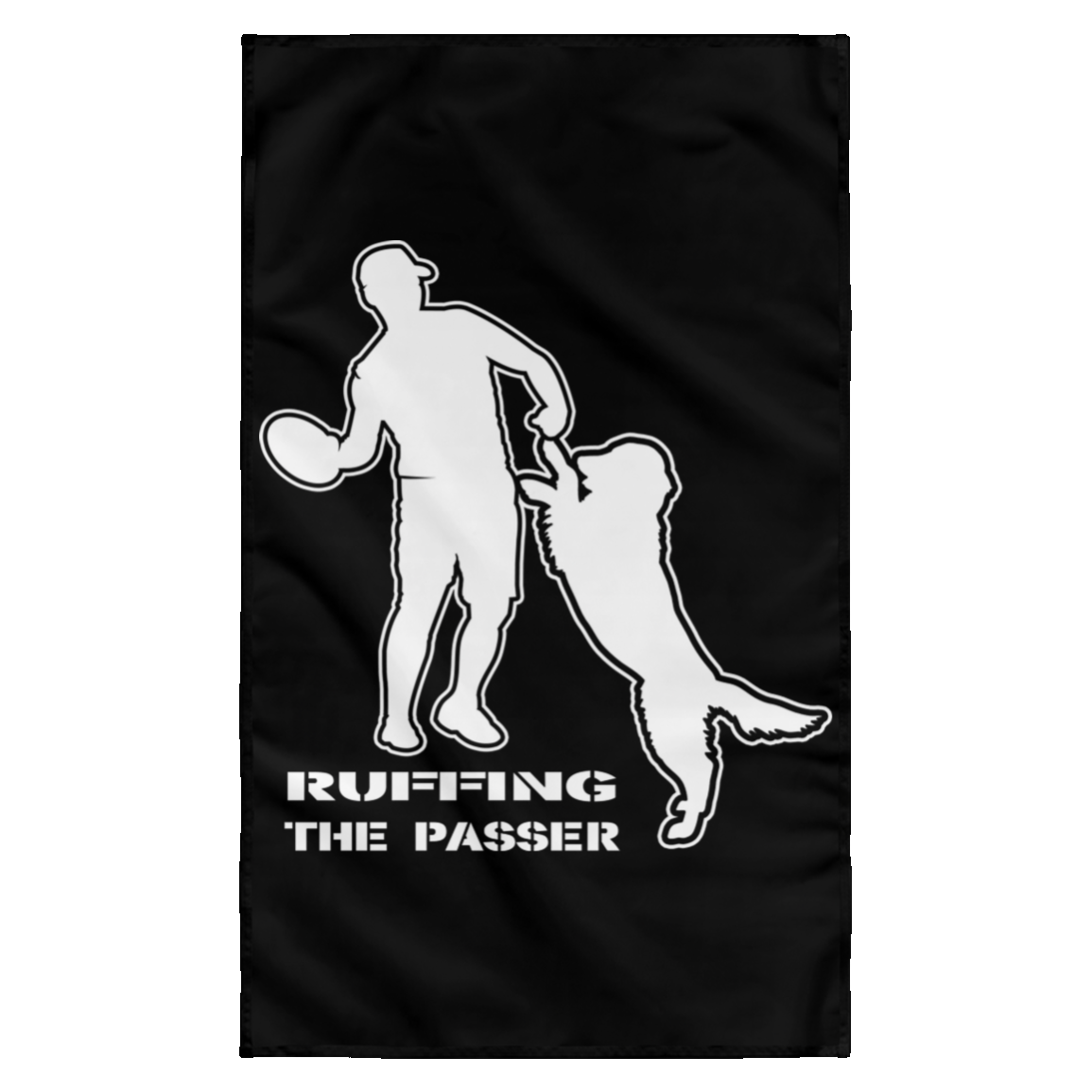 ArtichokeUSA Custom Design. Ruffing the Passer. Golden Lab Edition. Wall Flag