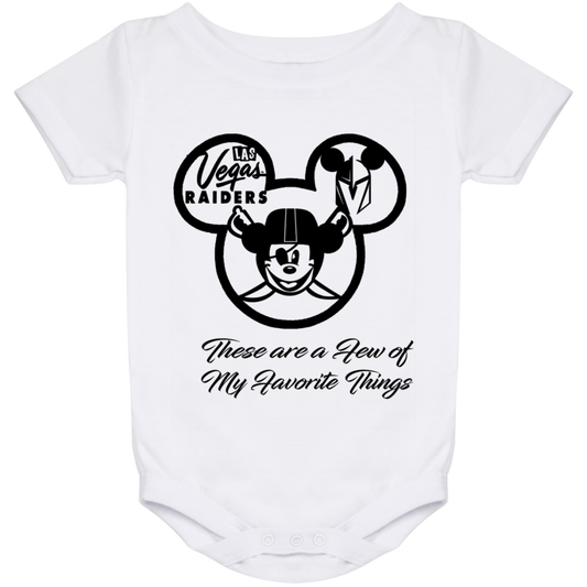 ArtichokeUSA Custom Design. Las Vegas Raiders & Mickey Mouse Mash Up. Fan Art. Parody. Baby Onesie 24 Month