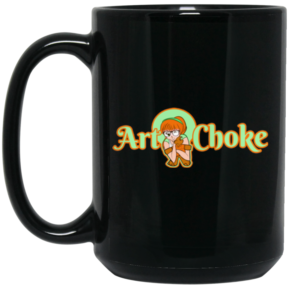 ArtichokeUSA Character and Font Design. Let’s Create Your Own Design Today. Winnie. 15 oz. Black Mug