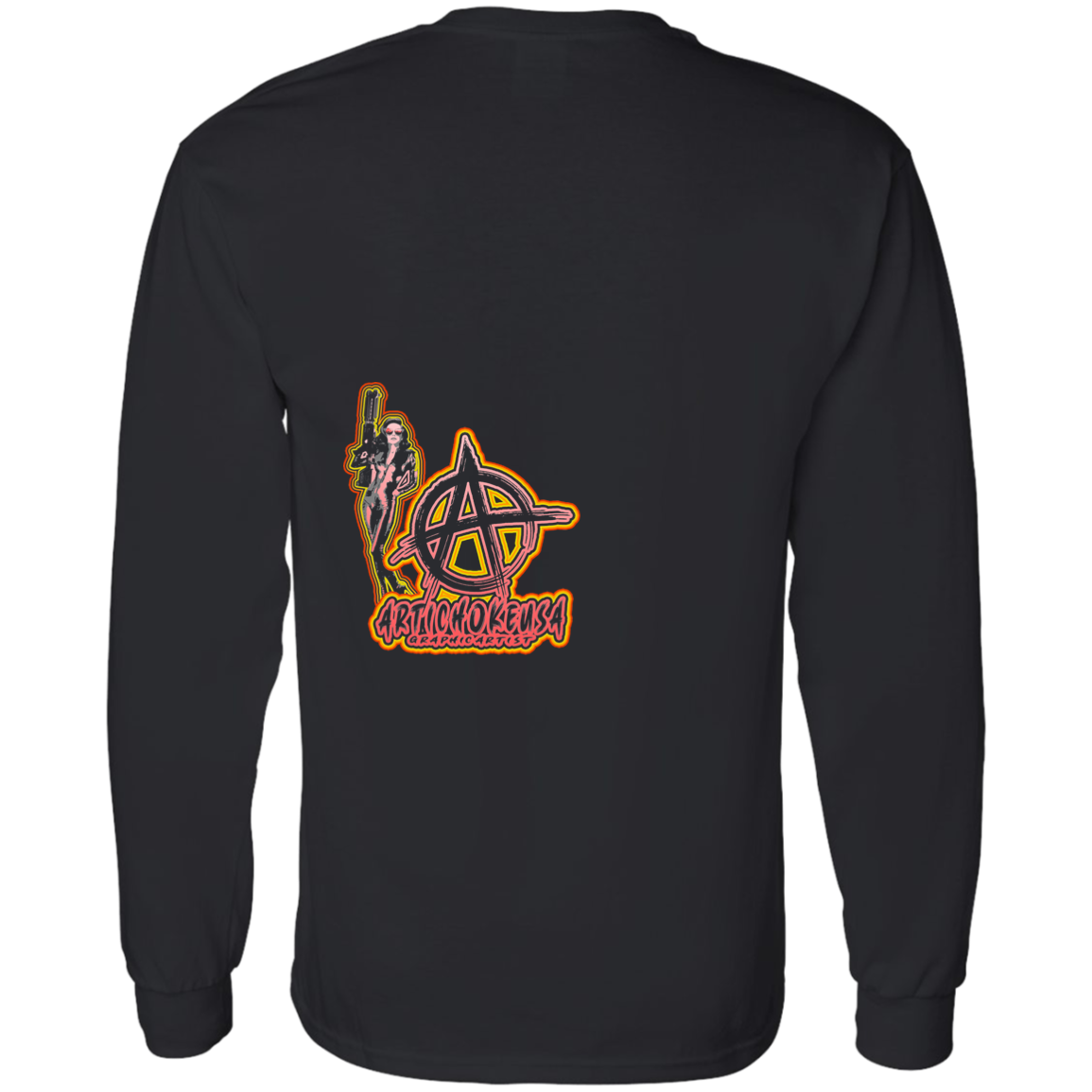 ArtichokeUSA Character and Font design. Let's Create Your Own Team Design Today. Mary Boom Boom. 100 % Cotton LS T-Shirt