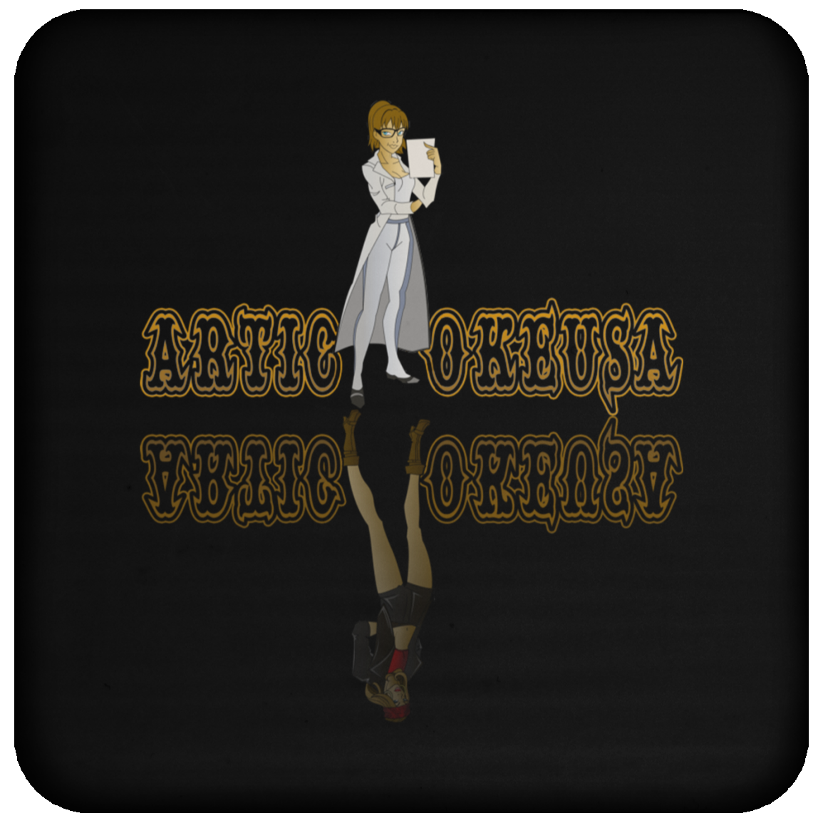 ArtichokeUSA Custom Design. Façade: (Noun) A false appearance that makes someone or something seem more pleasant or better than they really are. Coaster