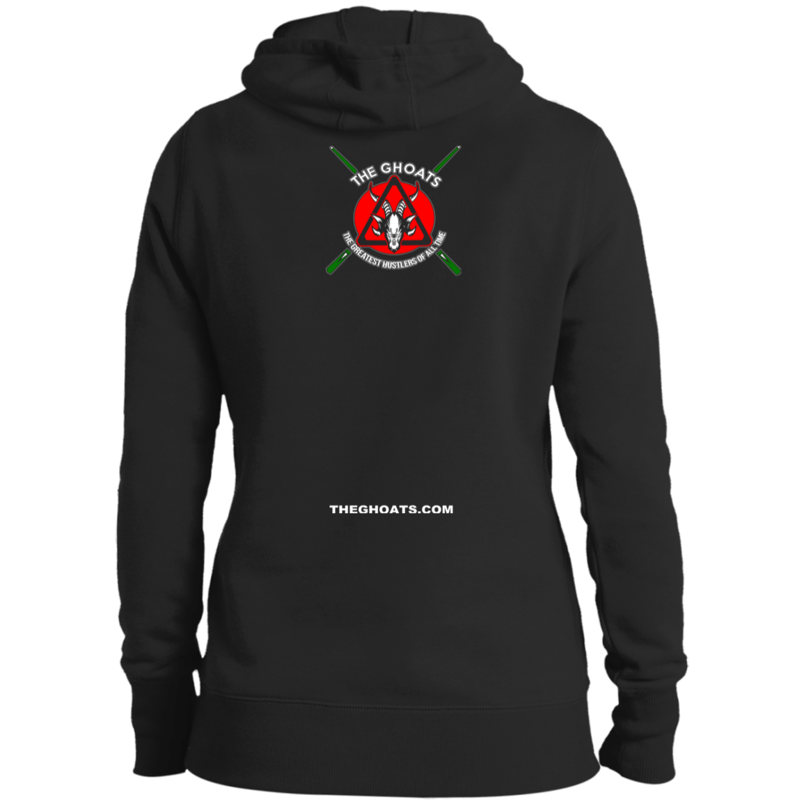 The GHOATS Custom Design #21. No Mames Billar. (Spanish Translation: You've got to be kidding. Pool). Ladies' Pullover Hoodie