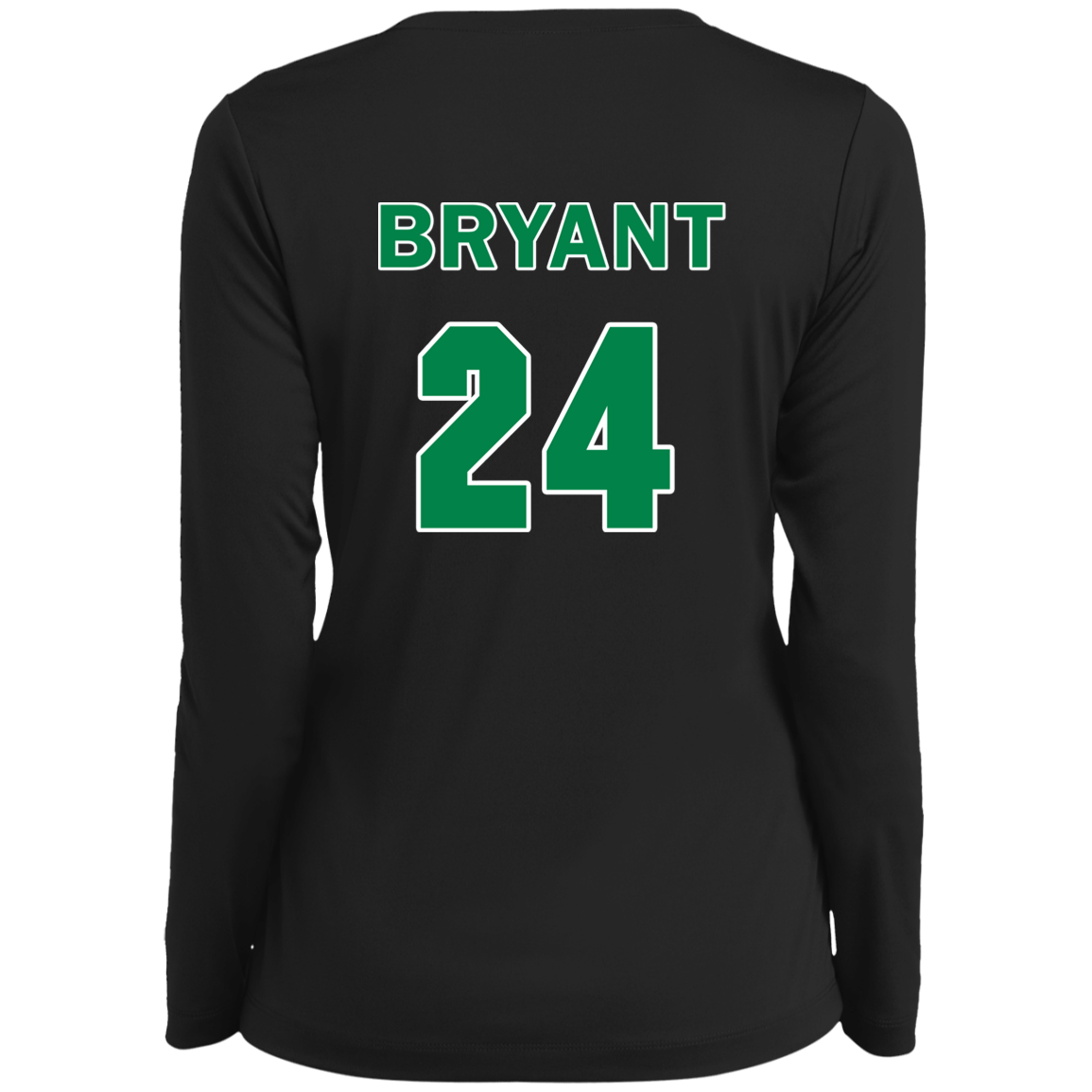 ArtichokeUSA Custom Design. RIP Kobe. Mamba Forever. Celtics / Lakers Fan Art Tribute. Ladies’ Long Sleeve Performance V-Neck Tee