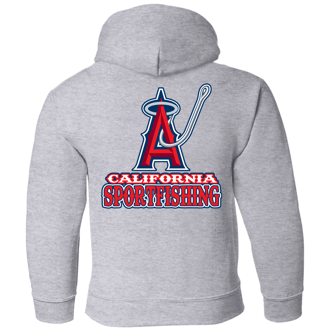 ArtichokeUSA Custom Design. Anglers. Southern California Sports Fishing. Los Angeles Angels Parody. Youth Pullover Hoodie