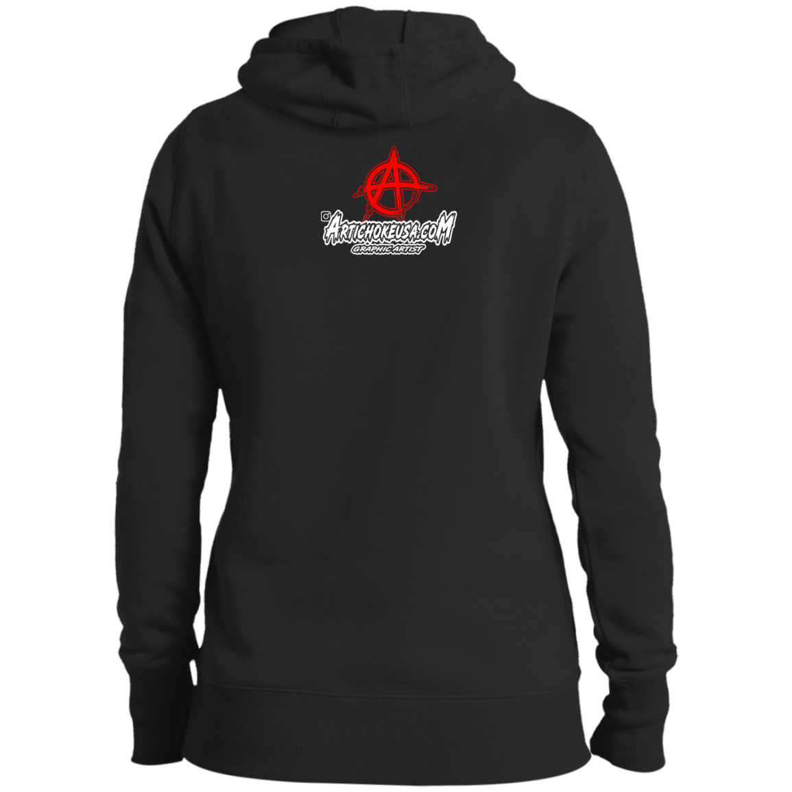 ArtichokeUSA Custom Design. RUN ART. RUN DMC Parody. Ladies' Pullover Hooded Sweatshirt