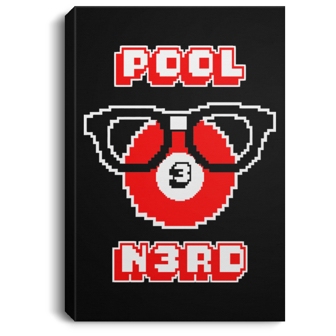 The GHOATS Custom Design. #24 POOL N3RD. Portrait Canvas .75in Frame