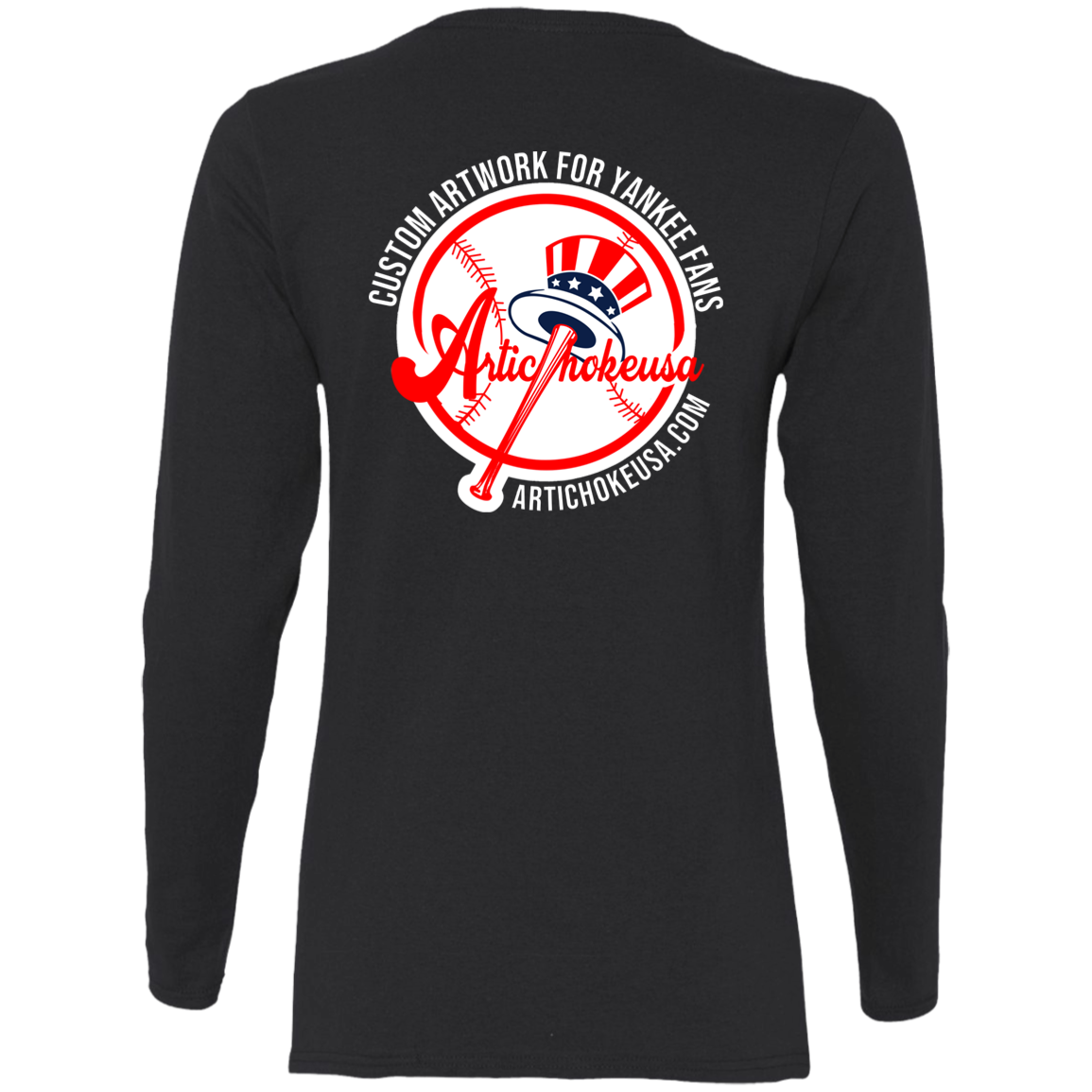 ArtichokeUSA Custom Design. BUCK FOSTON. Ladies' Cotton LS T-Shirt
