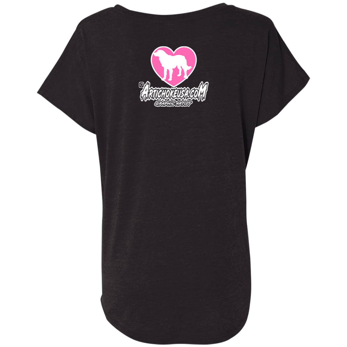 ArtichokeUSA Custom Design. Ruffing the Passer. Labrador Edition. Female Version. Ladies' Triblend Dolman Sleeve