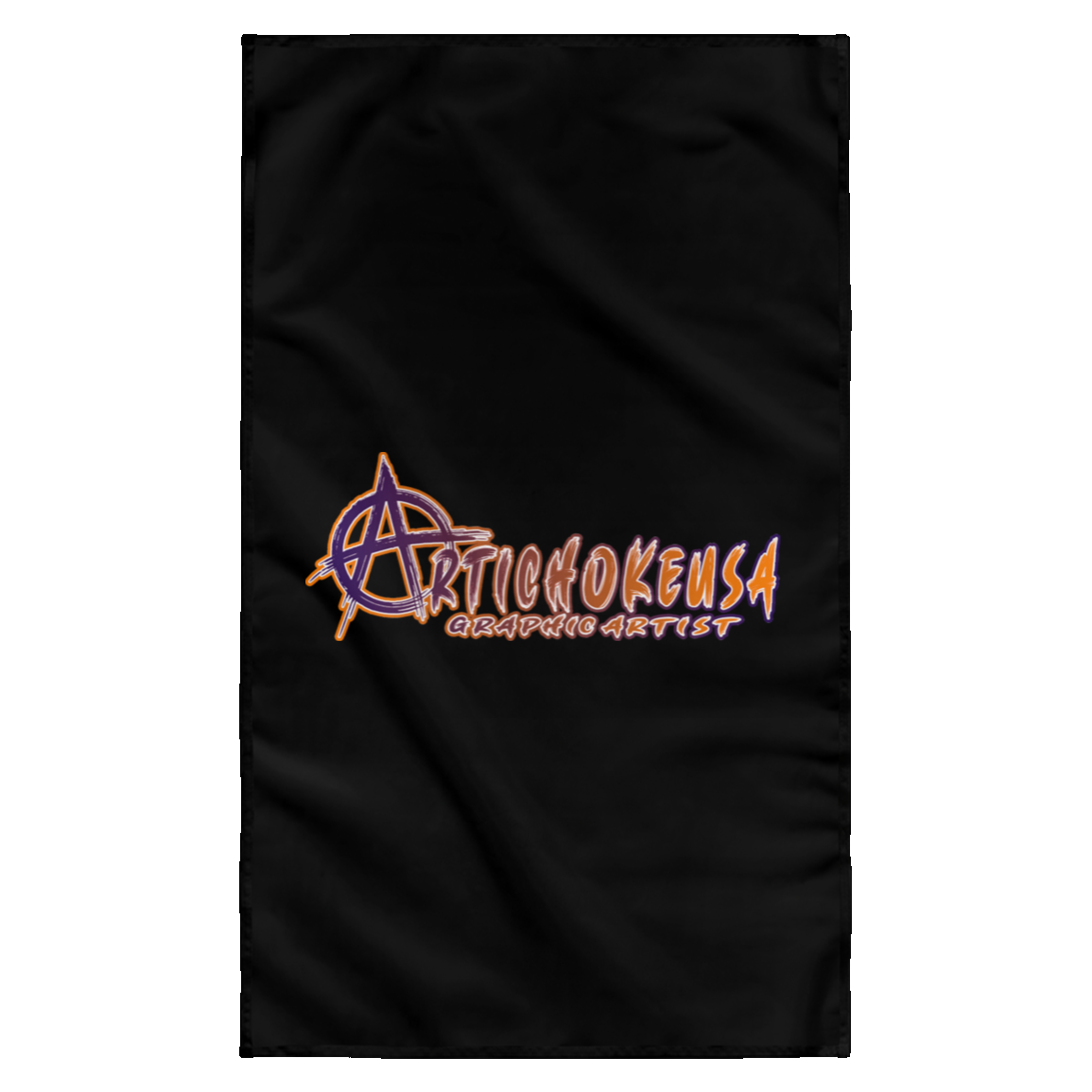 ArtichokeUSA Character and Font design #1. Logo. Let's Create Your Own Design Today. Sublimated Wall Flag