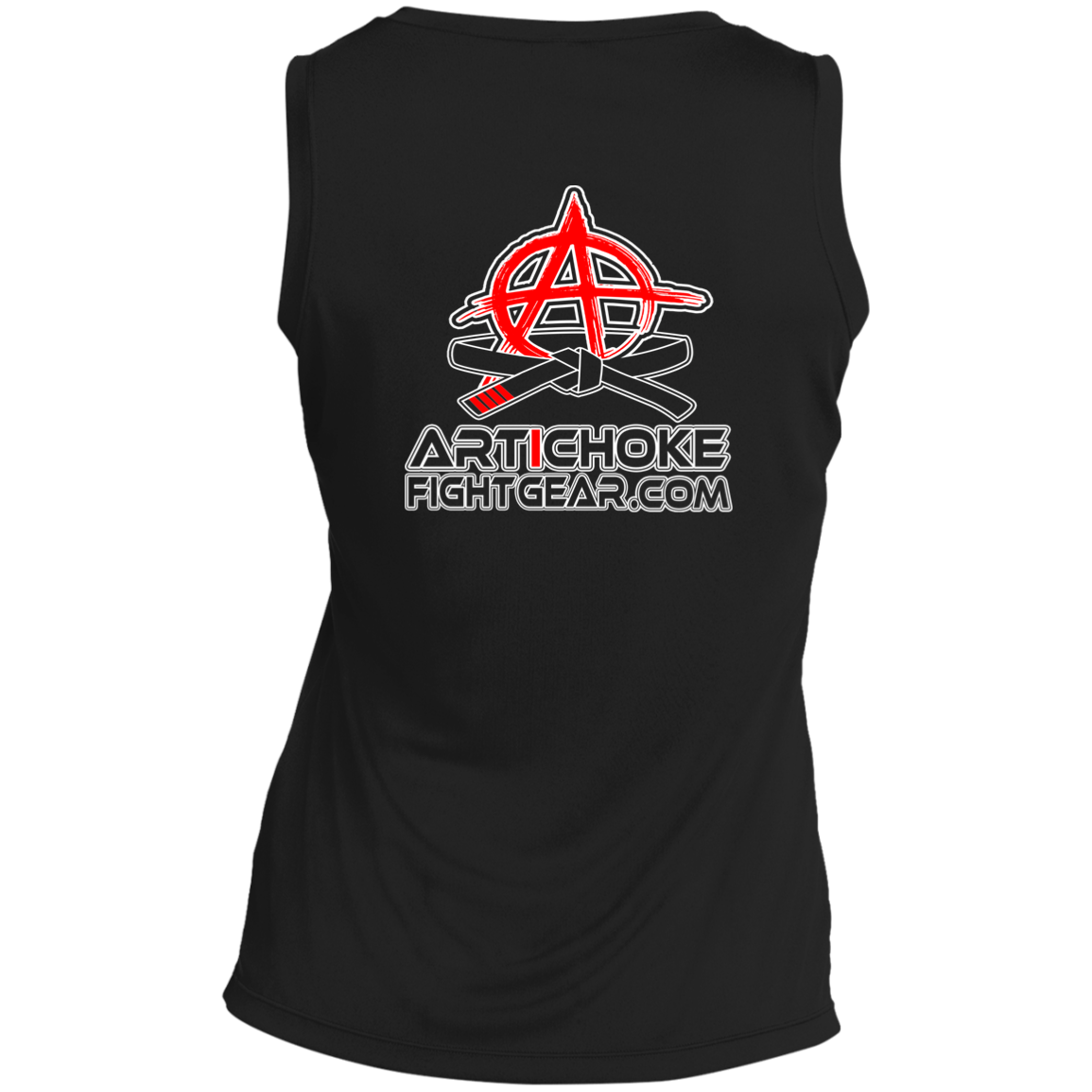 Artichoke Fight Gear Custom Design #12. Keep Calm and Shrimp Out. Ladies' Sleeveless V-Neck Performance Tee
