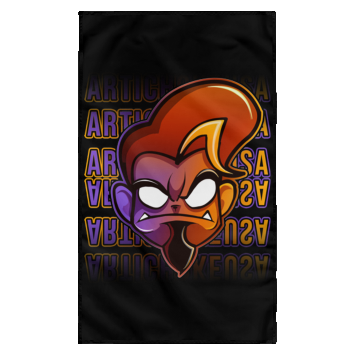 ArtichokeUSA Character and Font design. Let's Create Your Own Team Design Today. Arthur. Wall Flag