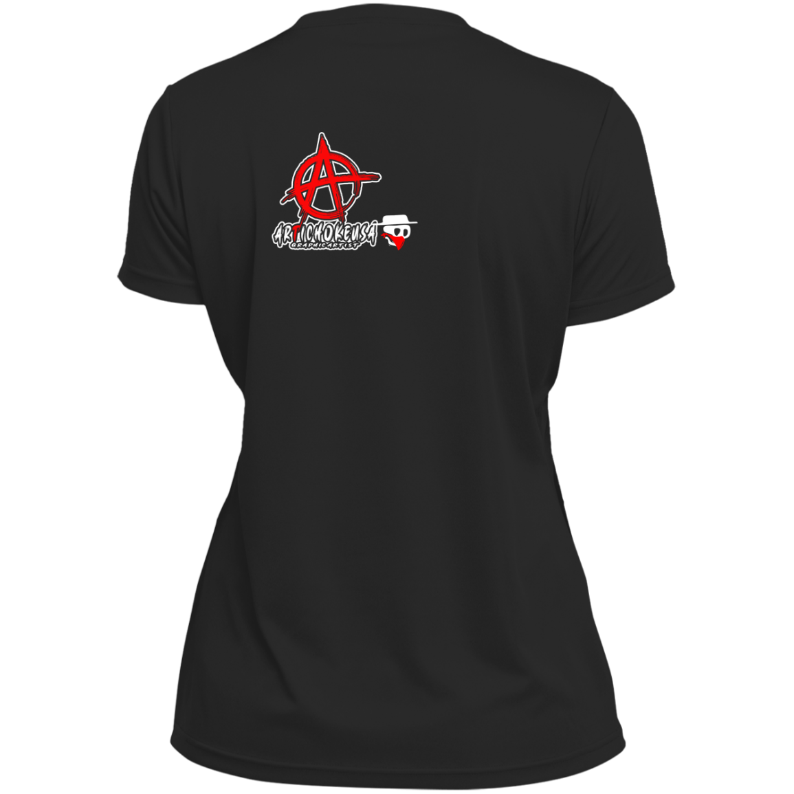 ArtichokeUSA Custom Design. Social Distancing. Social Distortion Parody. Ladies’ Moisture-Wicking V-Neck Tee