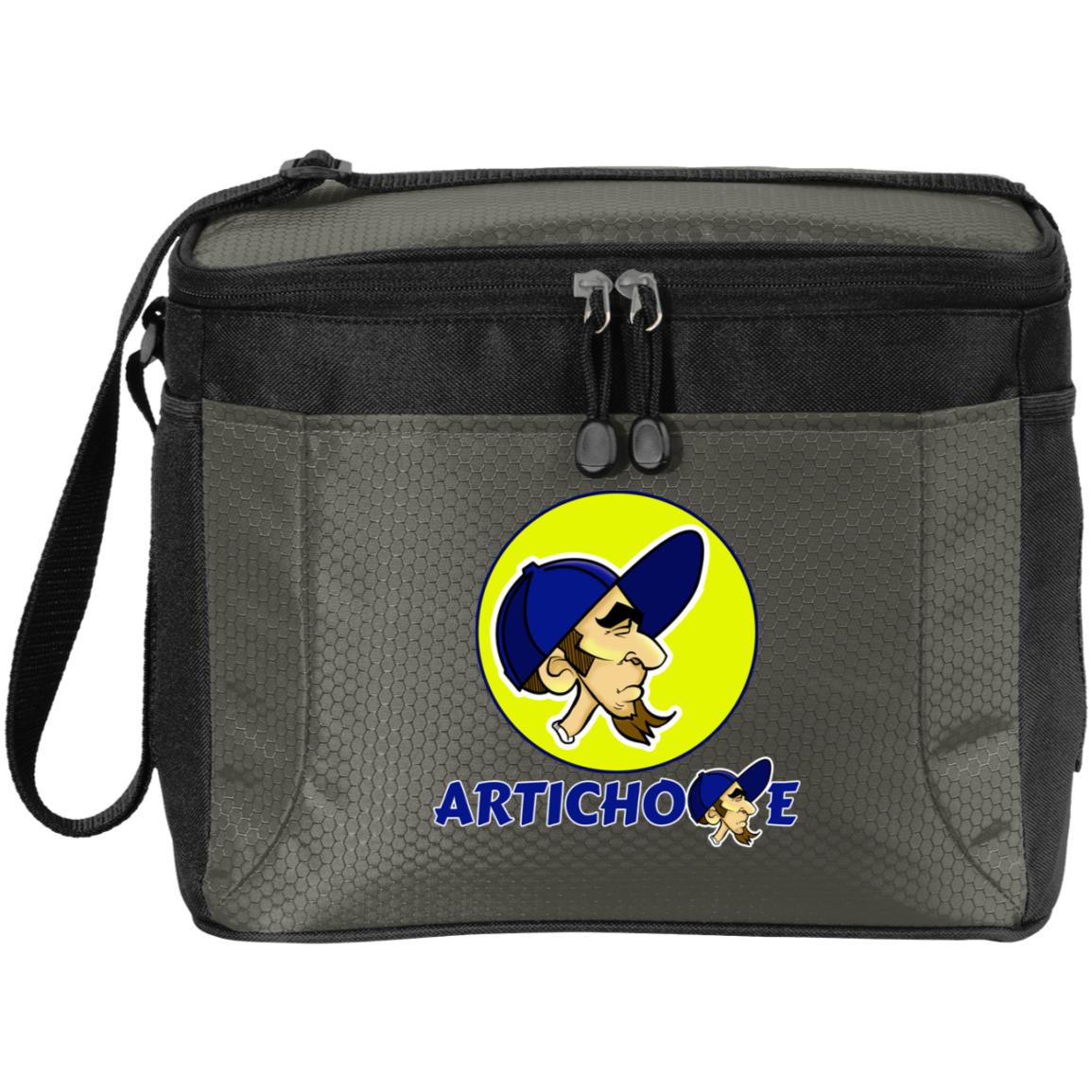 ZZ#20 ArtichokeUSA Characters and Fonts. "Clem" Let’s Create Your Own Design Today. 12-Pack Cooler