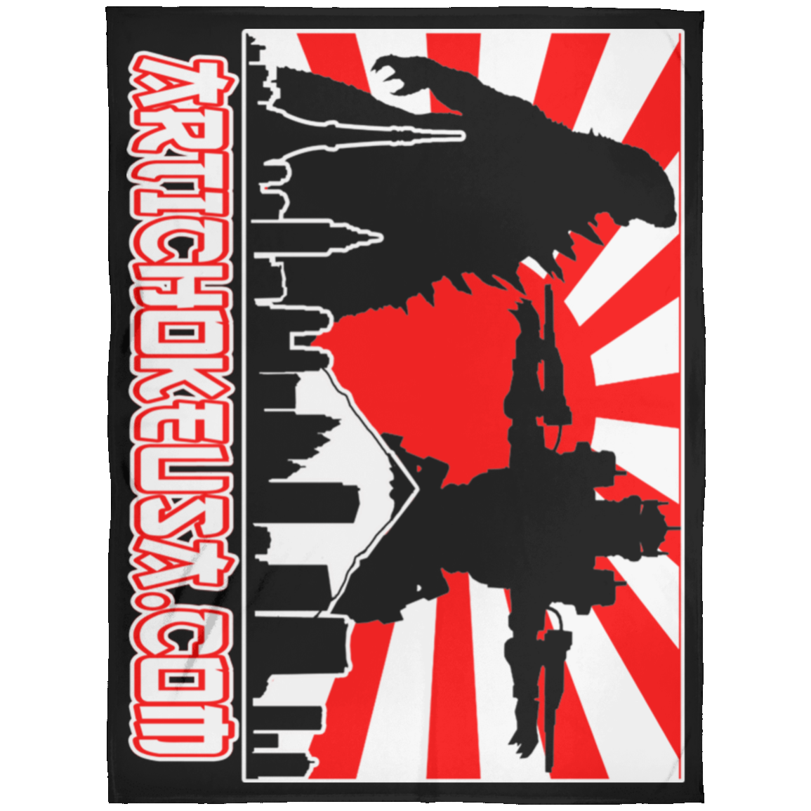 ArtichokeUSA Custom Design. Fan Art Godzilla/Mecha Godzilla. Arctic Fleece Blanket 60x80