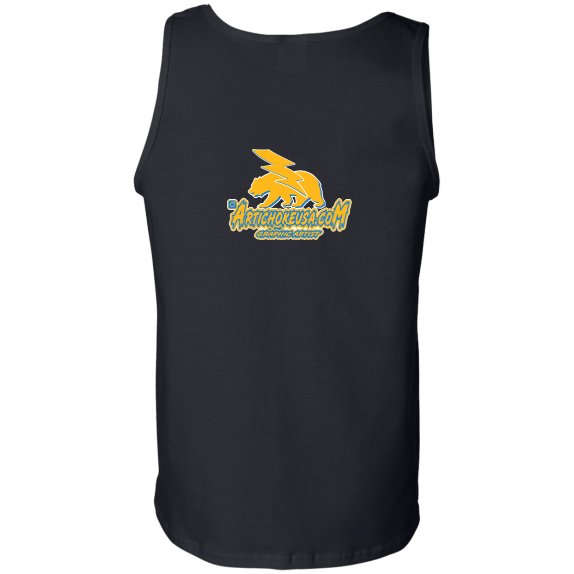 ArtichokeUSA Custom Design. Los Angeles Chargers Fan Art. 100% Cotton Tank Top