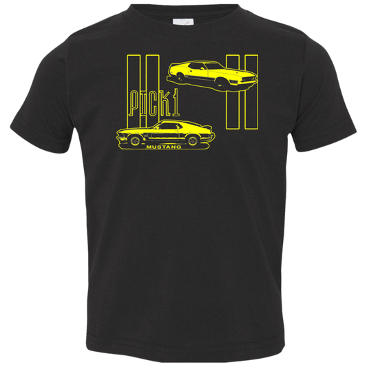 ArtichokeUSA Custom Design. Pick 1 Mustang. Mach 1 Mustang Parody. Cars. Toddler Jersey T-Shirt