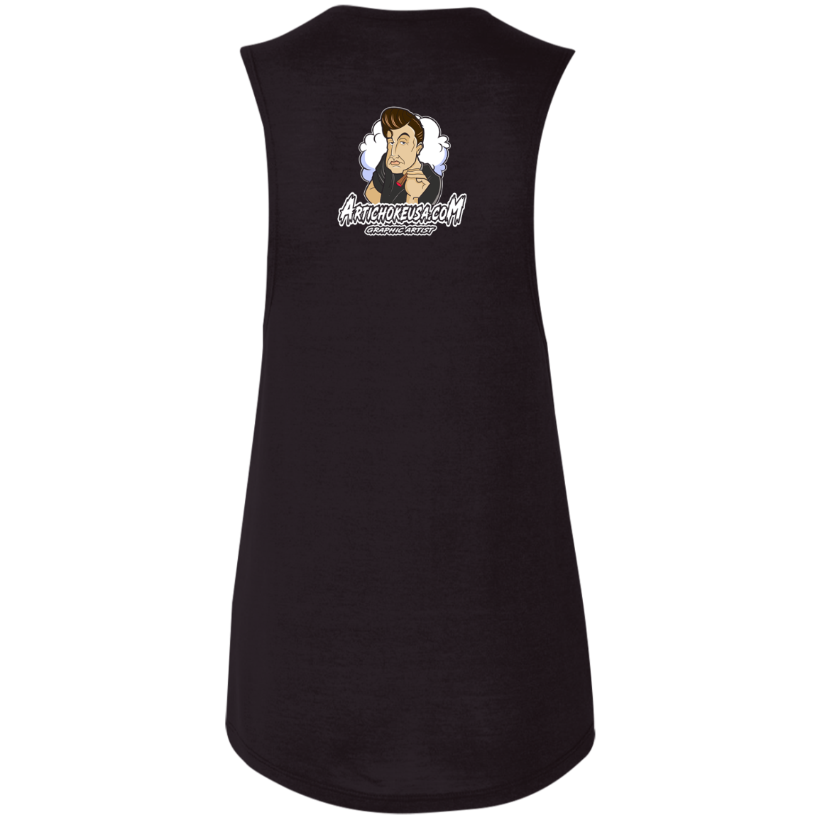 ArtichokeUSA Custom Design. Innovation. Elon Musk Parody Fan Art. Ladies' Flowy Muscle Tank