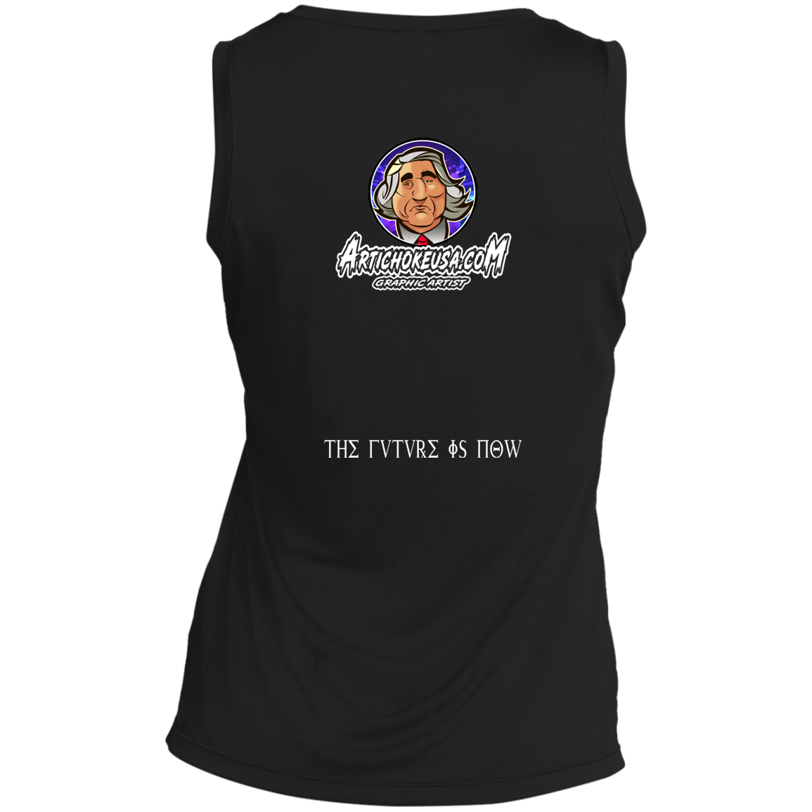 ArtichokeUSA Custom Design. Michio Kaku Fan Art. Ladies' Sleeveless V-Neck