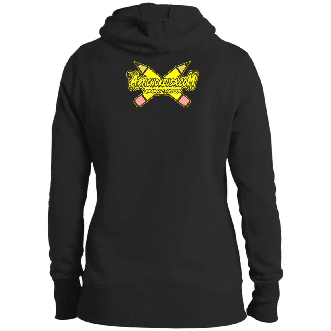 Artichoke Custom Design. Eat. Draw. Sleep. Repeat. Ladies' Pullover Hooded Sweatshirt