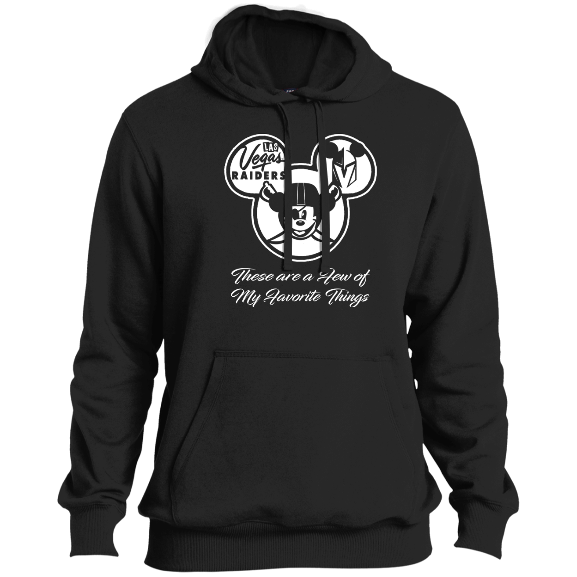 ArtichokeUSA Custom Design. Las Vegas Raiders & Mickey Mouse Mash Up. Fan Art. Parody. Tall Pullover Hoodie