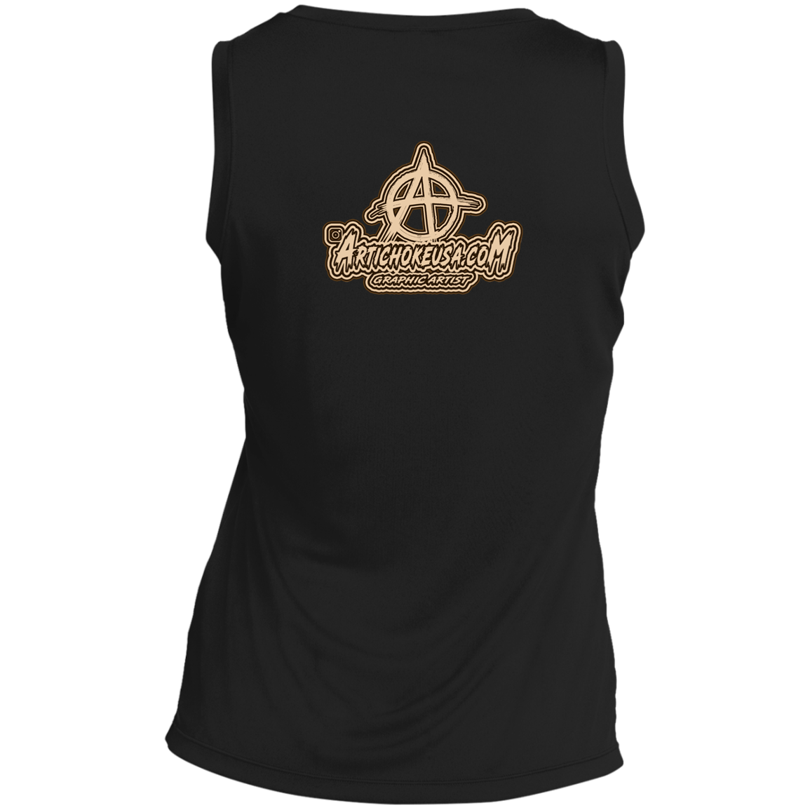 ArtichokeUSA Character and Font design. Let's Create Your Own Team Design Today. Mullet Mike. Ladies' Sleeveless V-Neck