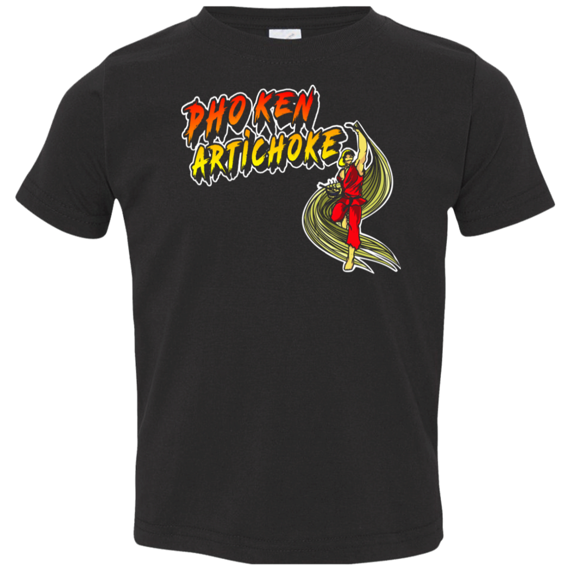 ArtichokeUSA Custom Design. Pho Ken Artichoke. Street Fighter Parody. Gaming. Toddler Jersey T-Shirt