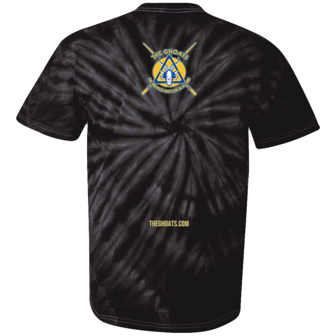 The GHOATS Custom Design. #12 GOLDEN STATE HUSTLERS. 100% Cotton Tie Dye T-Shirt