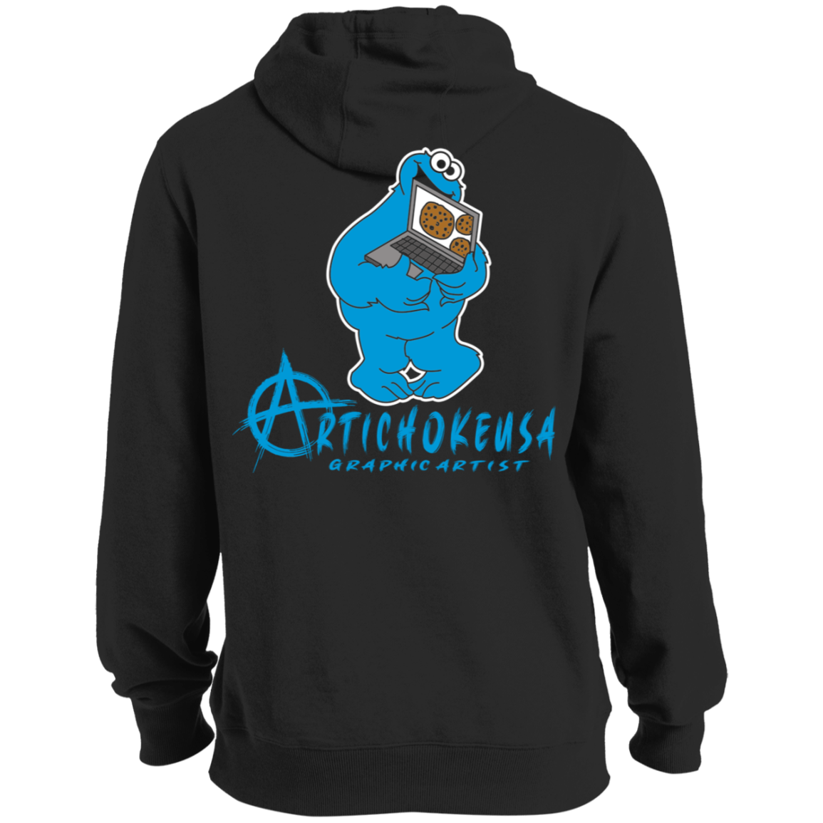 ArtichokeUSA Custom Design #55. DelEATing Cookes. IT humor. Cookie Monster Parody. Tall Pullover Hoodie